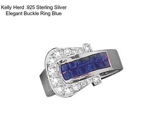 Kelly Herd .925 Sterling Silver Elegant Buckle Ring Blue