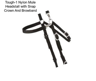 Tough-1 Nylon Mule Headstall with Snap Crown And Browband