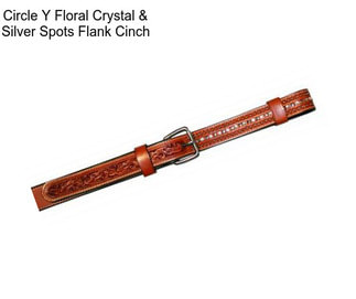 Circle Y Floral Crystal & Silver Spots Flank Cinch