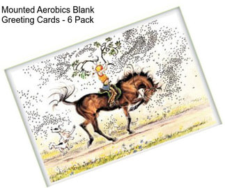 Mounted Aerobics Blank Greeting Cards - 6 Pack