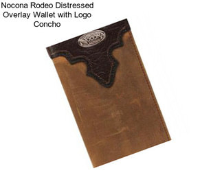 Nocona Rodeo Distressed Overlay Wallet with Logo Concho