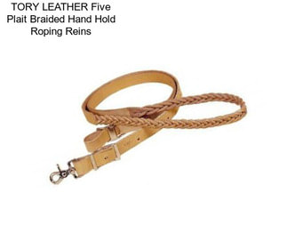TORY LEATHER Five Plait Braided Hand Hold Roping Reins