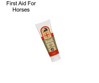 First Aid For Horses