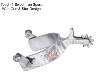 Tough-1 Sweet Iron Spurs With Gun & Star Design