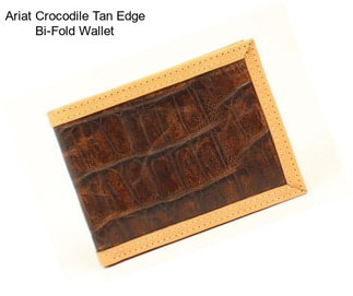 Ariat Crocodile Tan Edge Bi-Fold Wallet