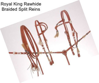 Royal King Rawhide Braided Split Reins