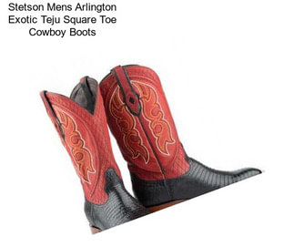 Stetson Mens Arlington Exotic Teju Square Toe Cowboy Boots