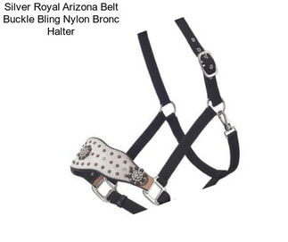 Silver Royal Arizona Belt Buckle Bling Nylon Bronc Halter