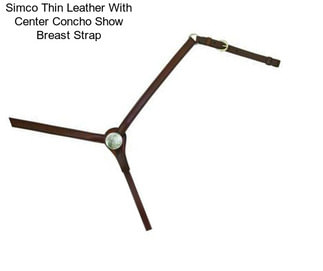 Simco Thin Leather With Center Concho Show Breast Strap