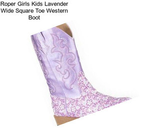 Roper Girls Kids Lavender Wide Square Toe Western Boot