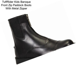 TuffRider Kids Baroque Front Zip Paddock Boots With Metal Zipper