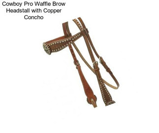 Cowboy Pro Waffle Brow Headstall with Copper Concho