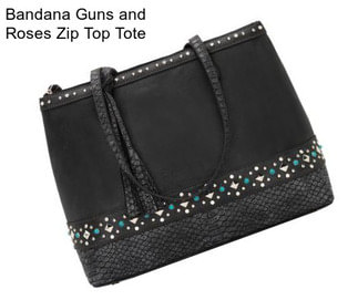 Bandana Guns and Roses Zip Top Tote