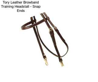 Tory Leather Browband Training Headstall - Snap Ends