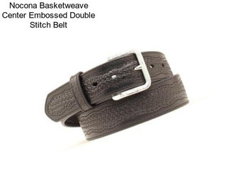 Nocona Basketweave Center Embossed Double Stitch Belt