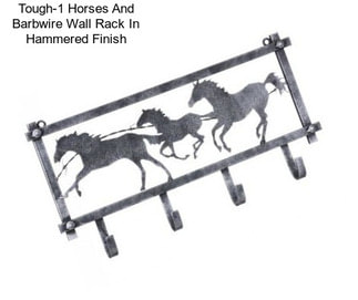 Tough-1 Horses And Barbwire Wall Rack In Hammered Finish