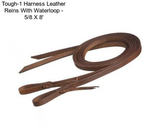 Tough-1 Harness Leather Reins With Waterloop - 5/8\