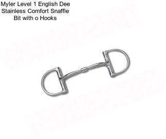 Myler Level 1 English Dee Stainless Comfort Snaffle Bit with o Hooks