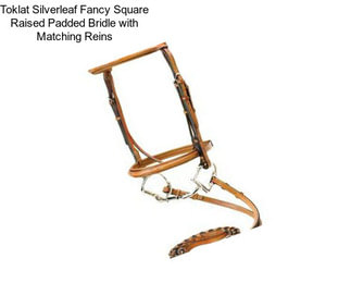 Toklat Silverleaf Fancy Square Raised Padded Bridle with Matching Reins