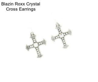 Blazin Roxx Crystal Cross Earrings