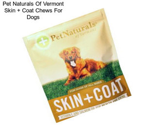 Pet Naturals Of Vermont Skin + Coat Chews For Dogs