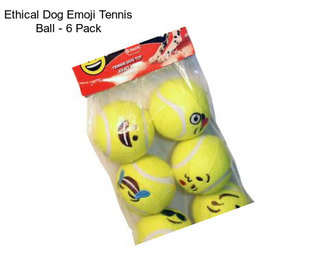 Ethical Dog Emoji Tennis Ball - 6 Pack