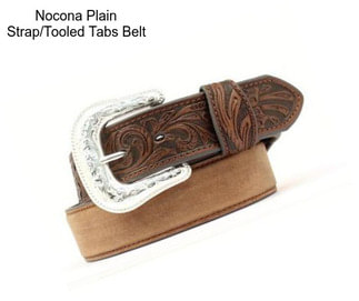 Nocona Plain Strap/Tooled Tabs Belt