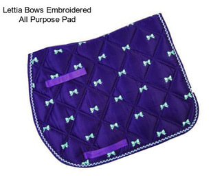 Lettia Bows Embroidered All Purpose Pad