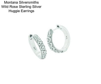 Montana Silversmiths Wild Rose Sterling Silver Huggie Earrings