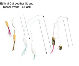Ethical Cat Leather Strand Teaser Wand - 6 Pack