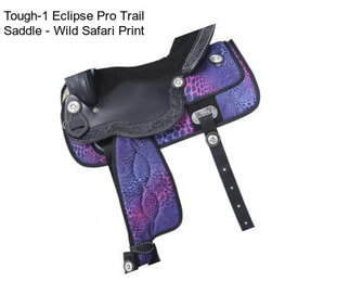 Tough-1 Eclipse Pro Trail Saddle - Wild Safari Print
