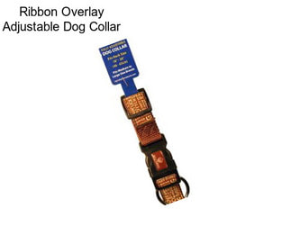 Ribbon Overlay Adjustable Dog Collar