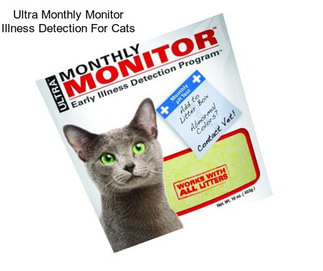 Ultra Monthly Monitor Illness Detection For Cats