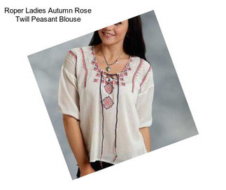 Roper Ladies Autumn Rose Twill Peasant Blouse