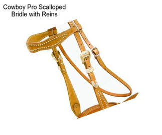 Cowboy Pro Scalloped Bridle with Reins