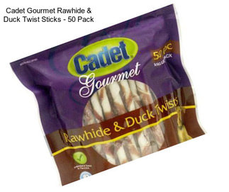 Cadet Gourmet Rawhide & Duck Twist Sticks - 50 Pack