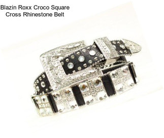 Blazin Roxx Croco Square Cross Rhinestone Belt