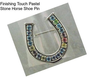 Finishing Touch Pastel Stone Horse Shoe Pin