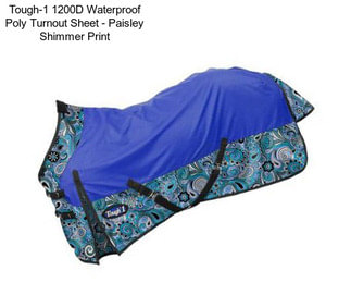 Tough-1 1200D Waterproof Poly Turnout Sheet - Paisley Shimmer Print