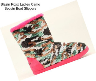 Blazin Roxx Ladies Camo Sequin Boot Slippers