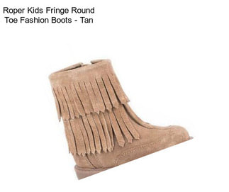 Roper Kids Fringe Round Toe Fashion Boots - Tan