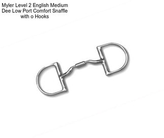 Myler Level 2 English Medium Dee Low Port Comfort Snaffle with o Hooks