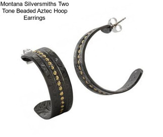 Montana Silversmiths Two Tone Beaded Aztec Hoop Earrings