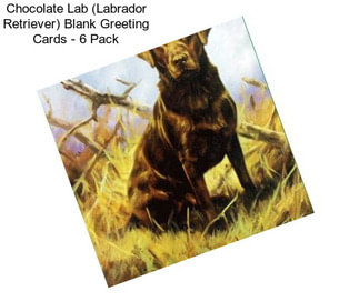 Chocolate Lab (Labrador Retriever) Blank Greeting Cards - 6 Pack