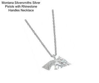 Montana Silversmiths Silver Pistols with Rhinestone Handles Necklace