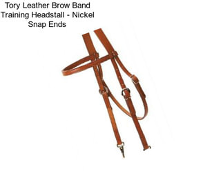 Tory Leather Brow Band Training Headstall - Nickel Snap Ends
