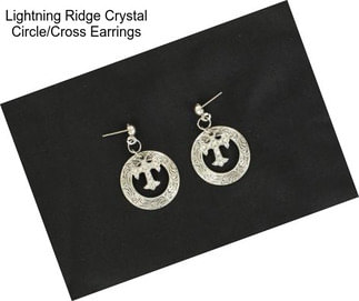 Lightning Ridge Crystal Circle/Cross Earrings