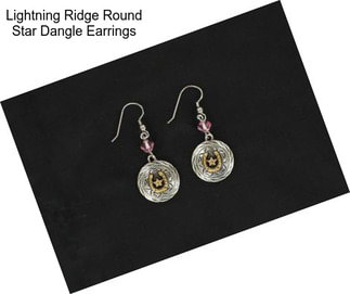 Lightning Ridge Round Star Dangle Earrings