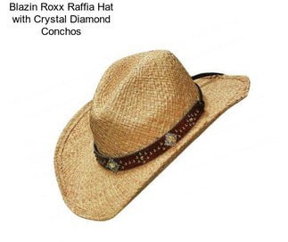 Blazin Roxx Raffia Hat with Crystal Diamond Conchos