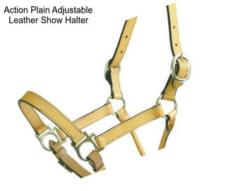 Action Plain Adjustable Leather Show Halter